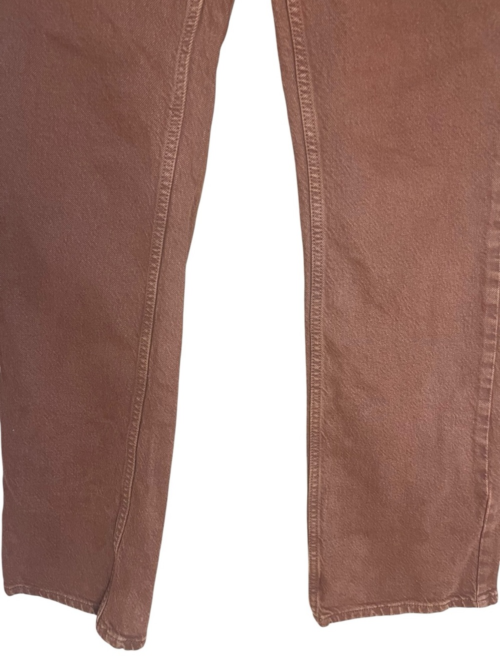 Zara Bootcut Straight Leg Jeans Brown - Picture 4 of 16